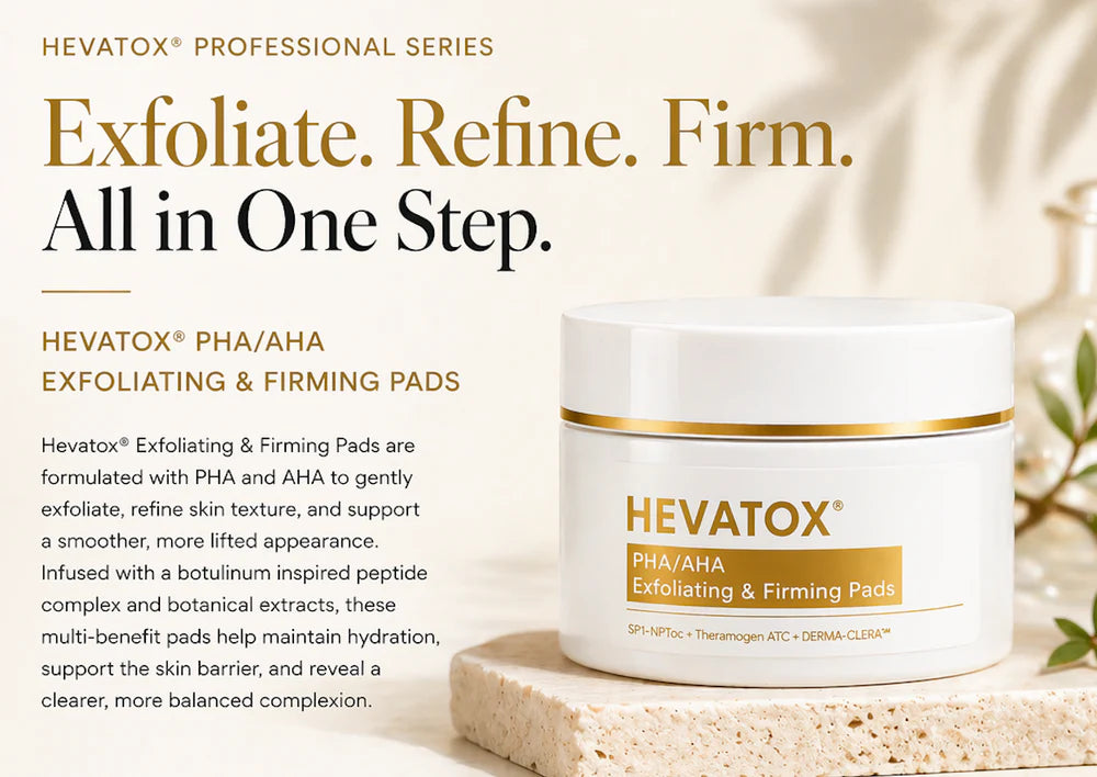 HEVATOX® PHA/AHA Exfoliating & Firming Pads