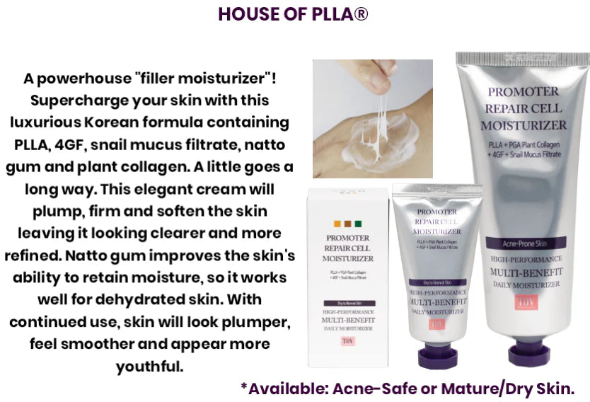 (Normal-Dry Skin) HOUSE OF PLLA® HOP+ Volume Boost Moisturizer (Formally Promoter Repair cell)￼