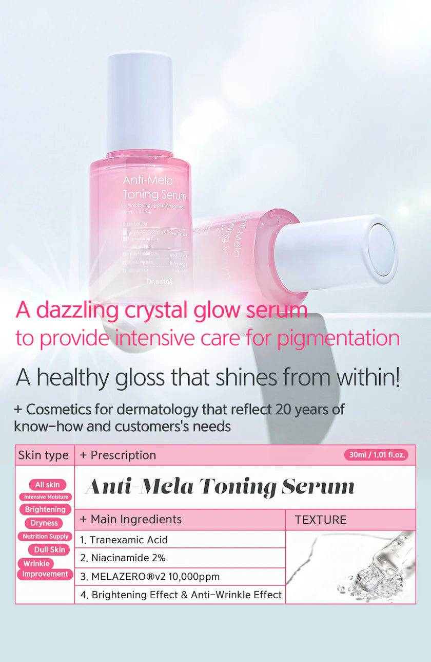 DR. ESTHE

Anti-Mela Toning Serum - Halo Glow 1.1oz