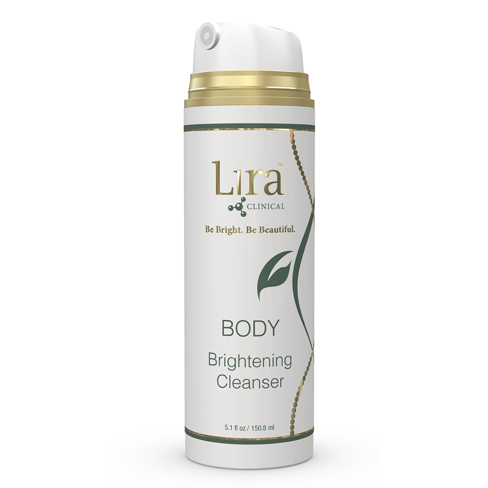Lira Clinical BODY Brightening Cleanser bottle with silver cap, 5.1 fl oz